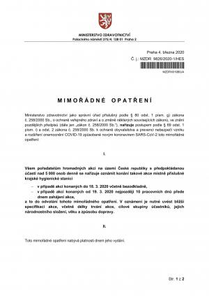 Mimořádné opatření